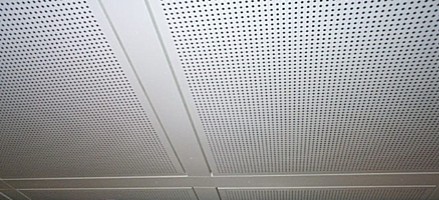Perforated ceiling in Genoa Airport
